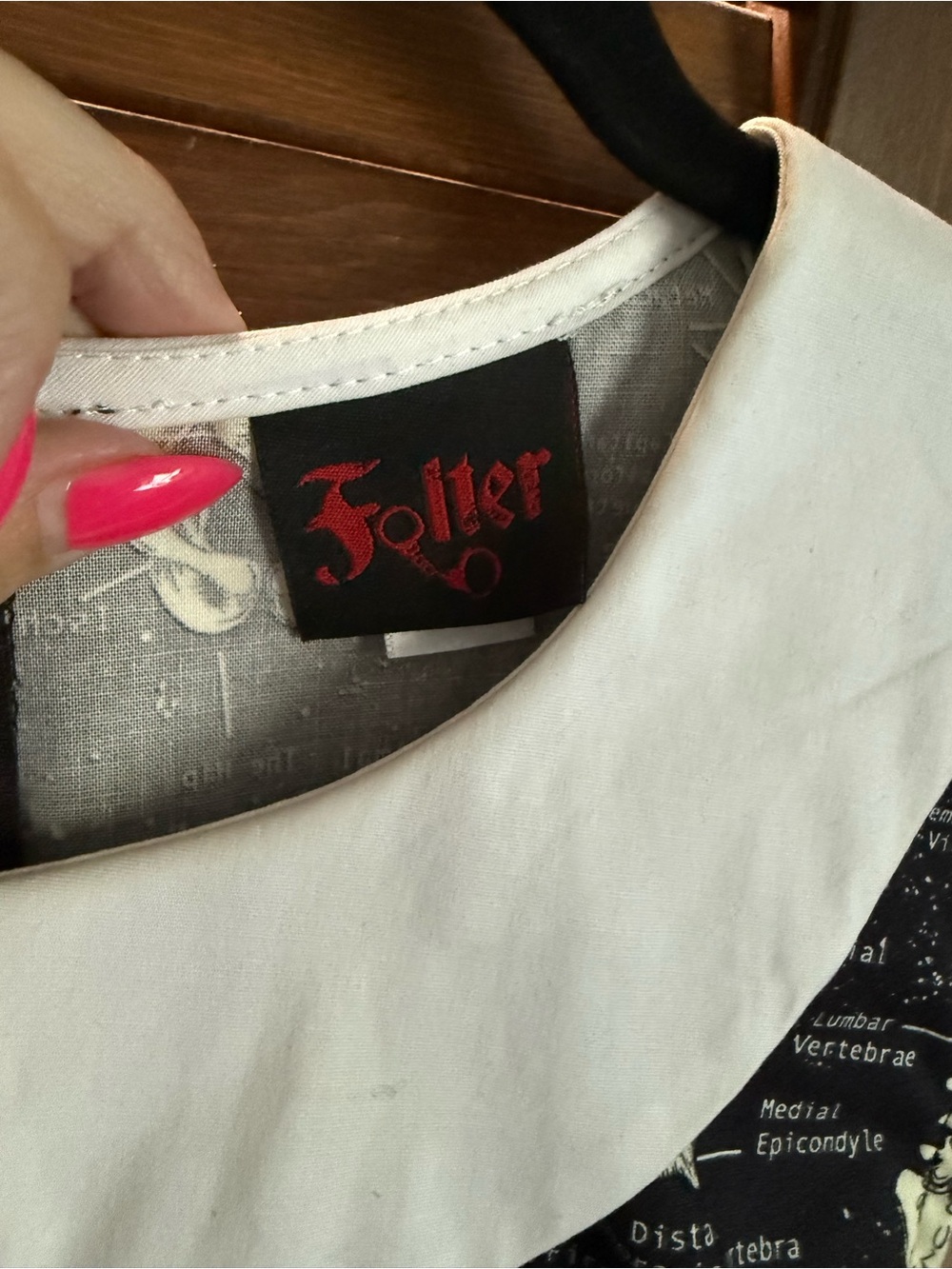 Glow In The Dark Skeleton Shift Dress - Picture 2 of 4